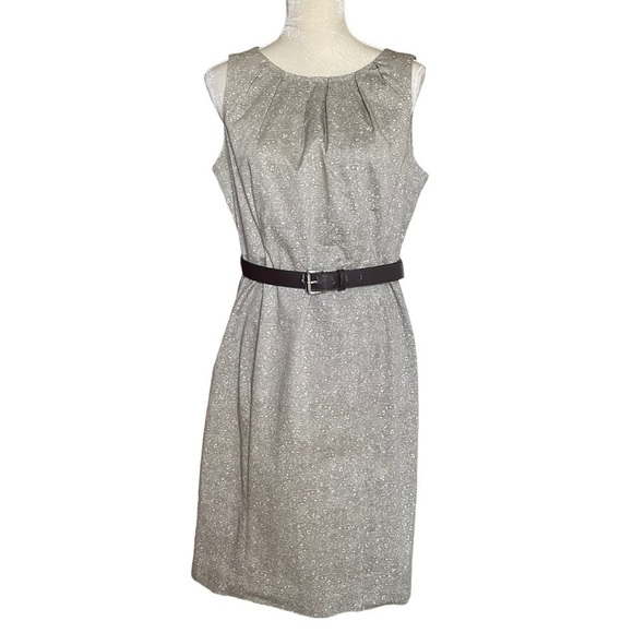 Michael Kors Women’s Snakeskin Print Belted Sleeveless Dress Size 12 Pleated - Picture 1 of 9